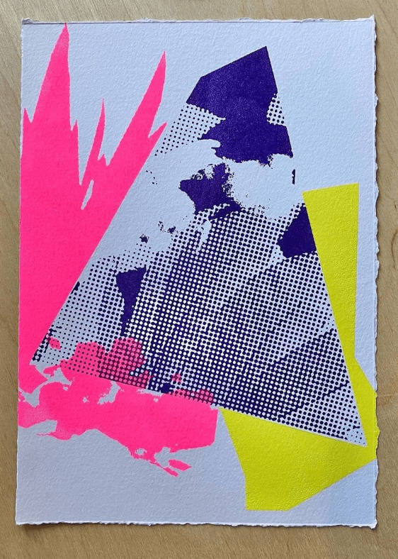 Edina Barry - Pink & Purple Screenprint