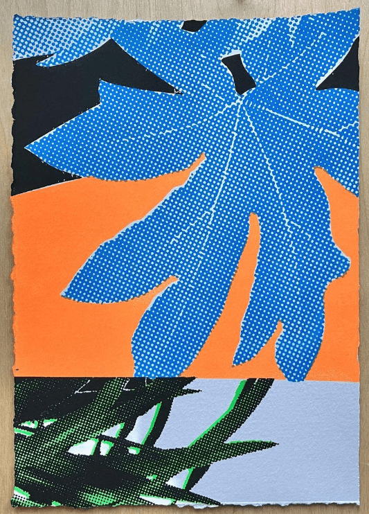 Edina Barry - Blue & Orange Screenprint