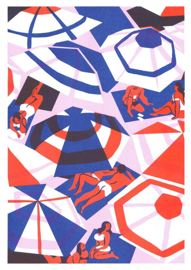 Poster/poster Virginie Morgand Beach (pink version)