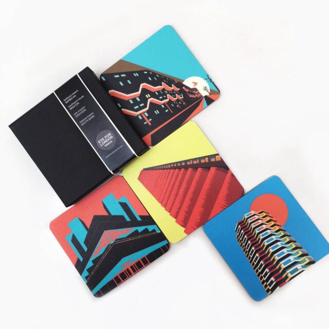 original brutalist london coaster gift set set of four coasters