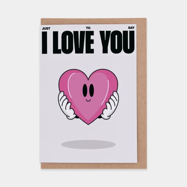 I love you greetings card
